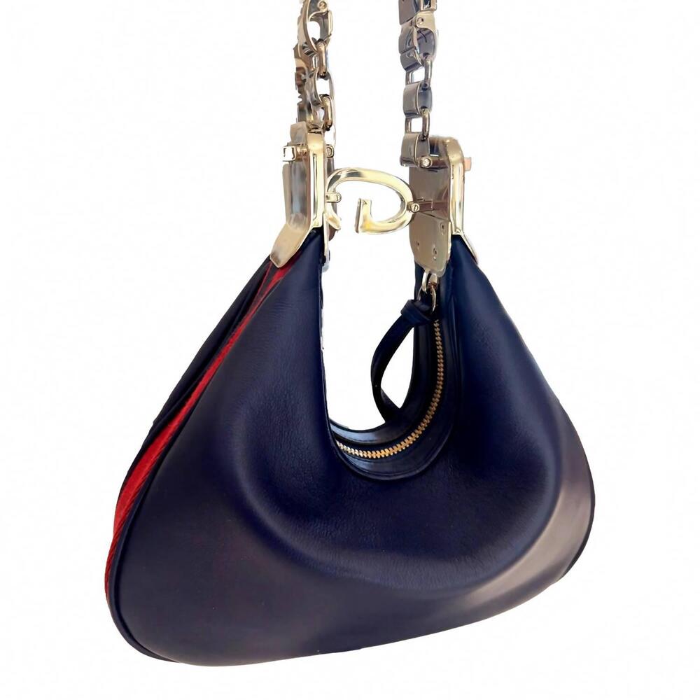 NEW GUCCI attaché small shoulder bag in navy - Picture 3 of 7